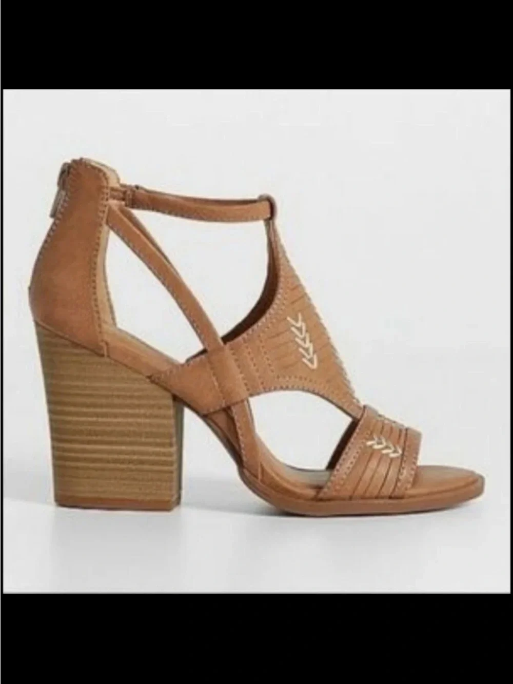 Maurices Elsy Arrow Embroidered Strappy Sandal.